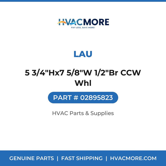 Lau 5 3/4"Hx7 5/8"W 1/2"Br CCW Whl 02895823