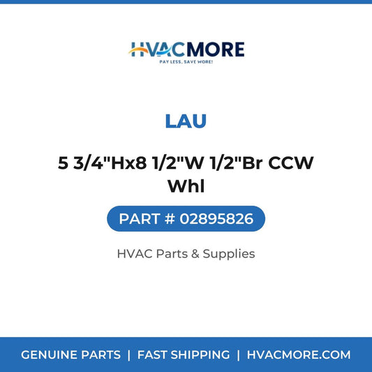 Lau 5 3/4"Hx8 1/2"W 1/2"Br CCW Whl 02895826