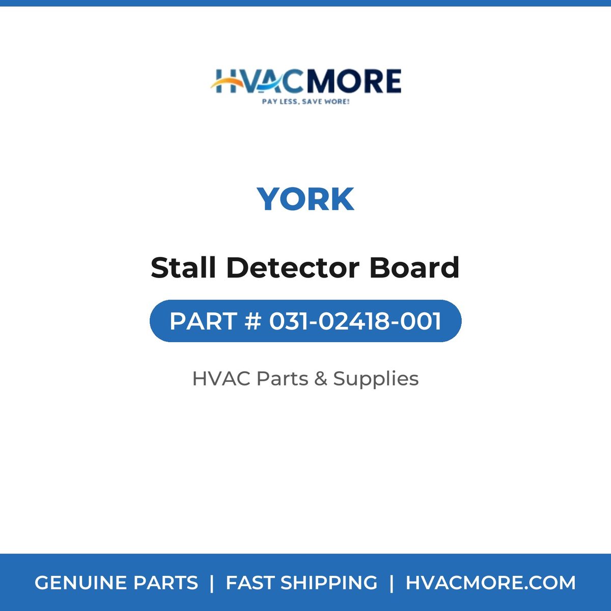 York Stall Detector Board 031-02418-001