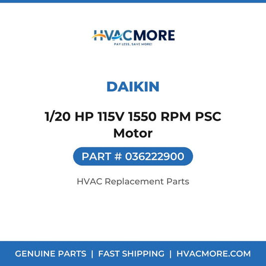 Daikin 1/20 HP 115V 1550 RPM PSC Motor 036222900