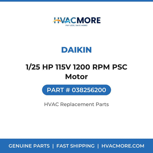 Daikin 1/25 HP 115V 1200 RPM PSC Motor 038256200