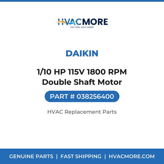 Daikin 1/10 HP 115V 1800 RPM Double Shaft Motor 038256400
