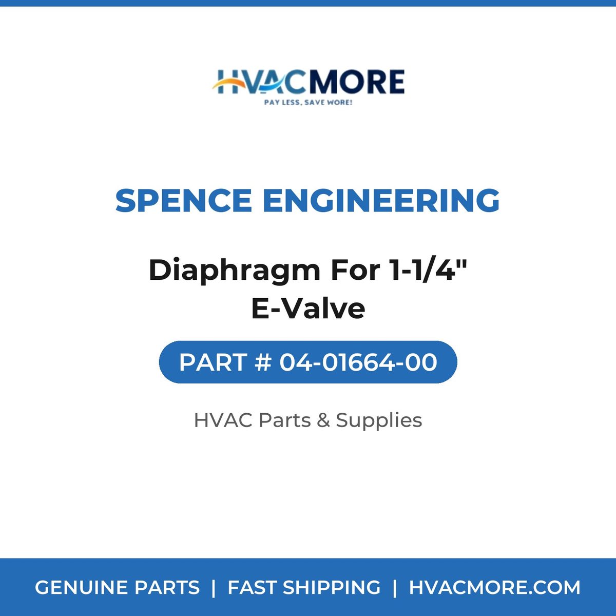 Spence Engineering Diaphragm For 1-1/4" E-Valve 04-01664-00