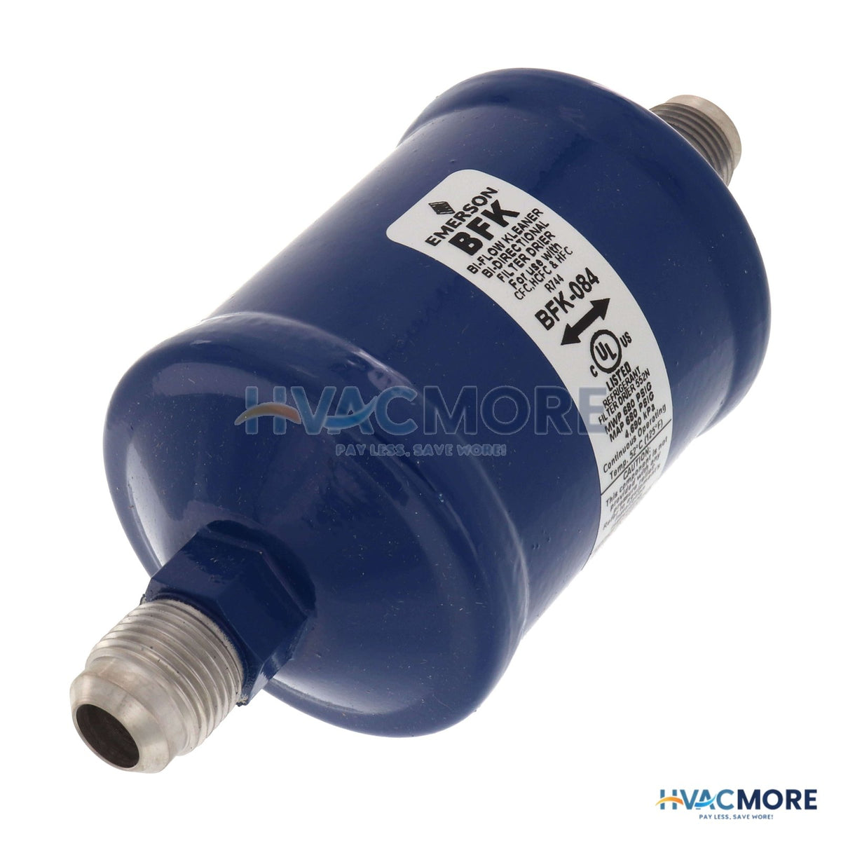 Emerson Flow Controls 1/2" SAE BFK-Series Liquid line Bi-Directional Filter Drier (8 Cubic Inches) 043325