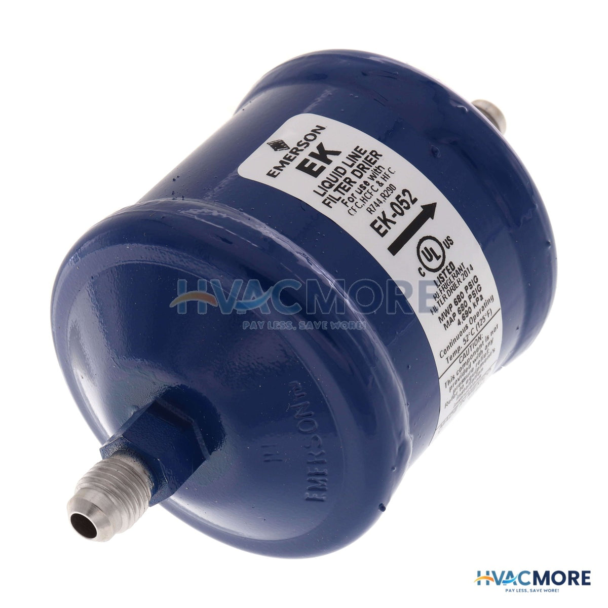 Emerson Flow Controls 1/4" SAE EK-Series Liquid line Filter Drier EK-052 (5 Cubic Inches) 047601