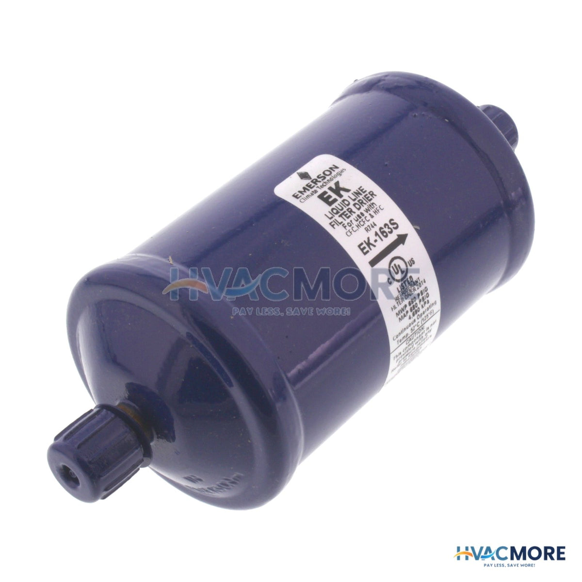 Emerson Flow Controls EK 163S 3/8" ODF EK16-SERIES Liquid line Filter Drier (16 Cubic Inches) 047614