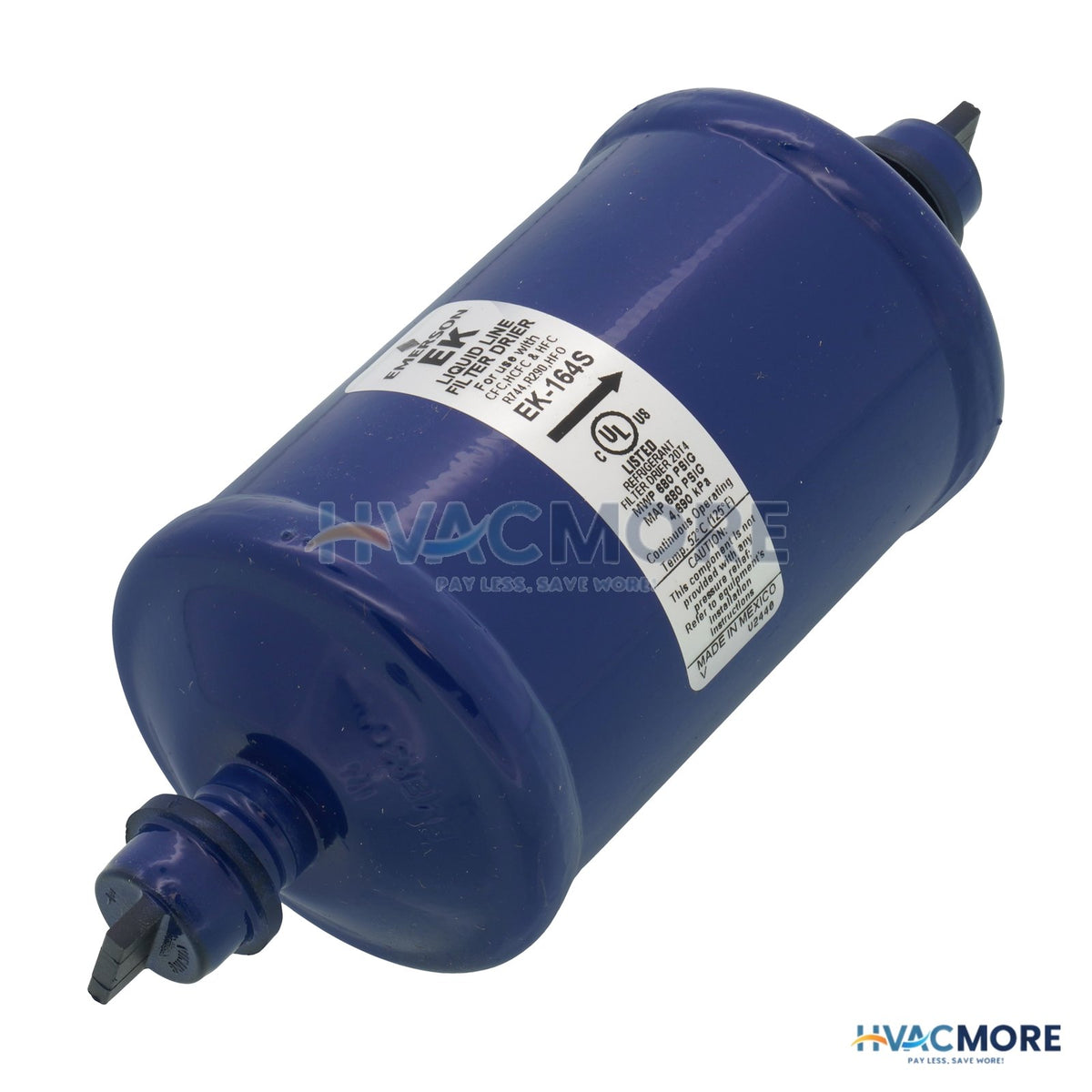 Emerson Flow Controls 1/2" ODF EK16-SERIES Liquid line Filter Drier (16 Cubic Inches) 047616