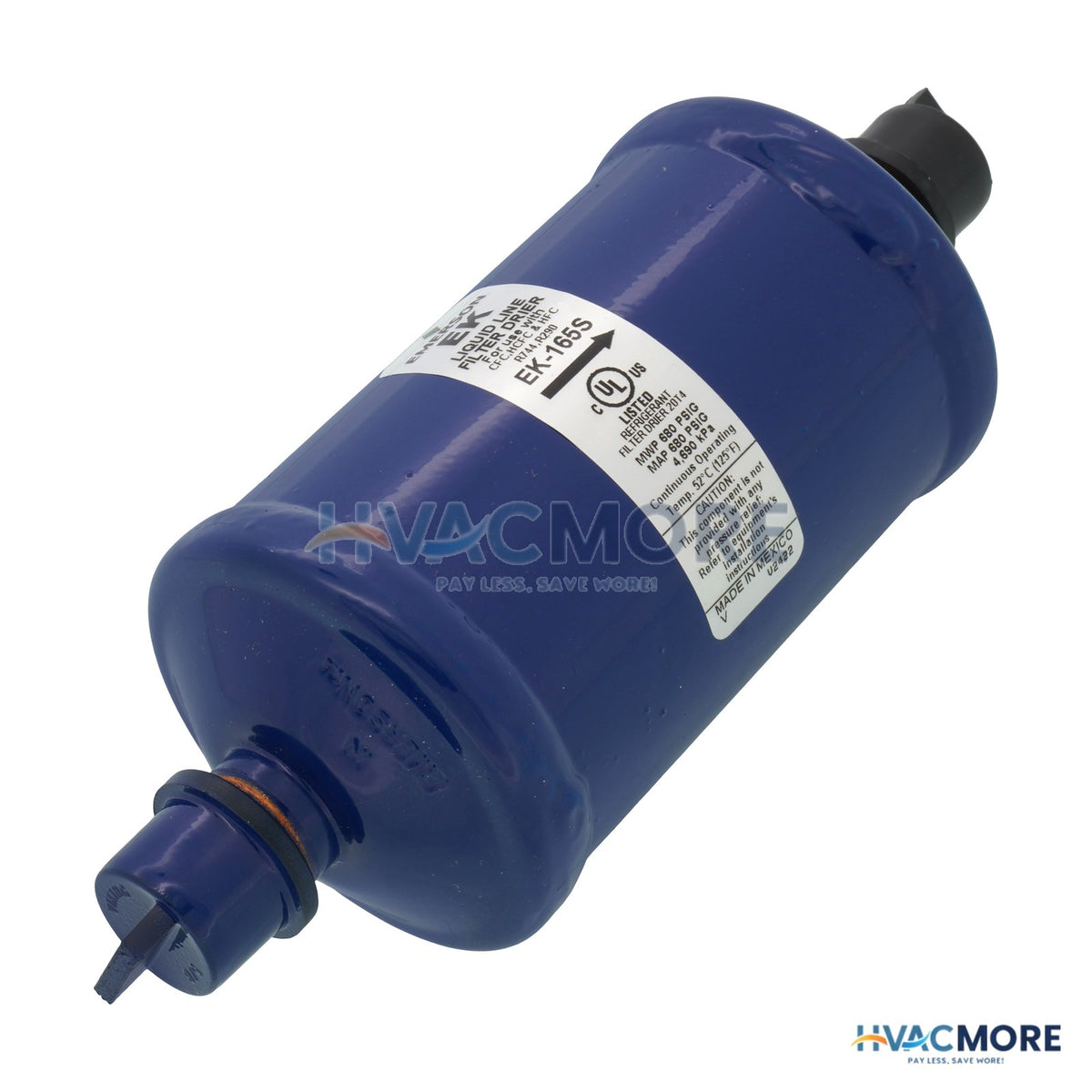Emerson Flow Controls 5/8" ODF EK16-SERIES Liquid line Filter Drier (16 Cubic Inches) 047618