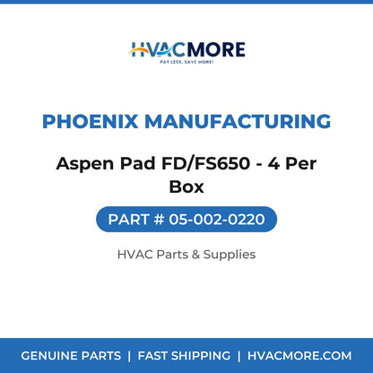 Phoenix Manufacturing Aspen Pad FD/FS650 - 4 Per Box 05-002-0220