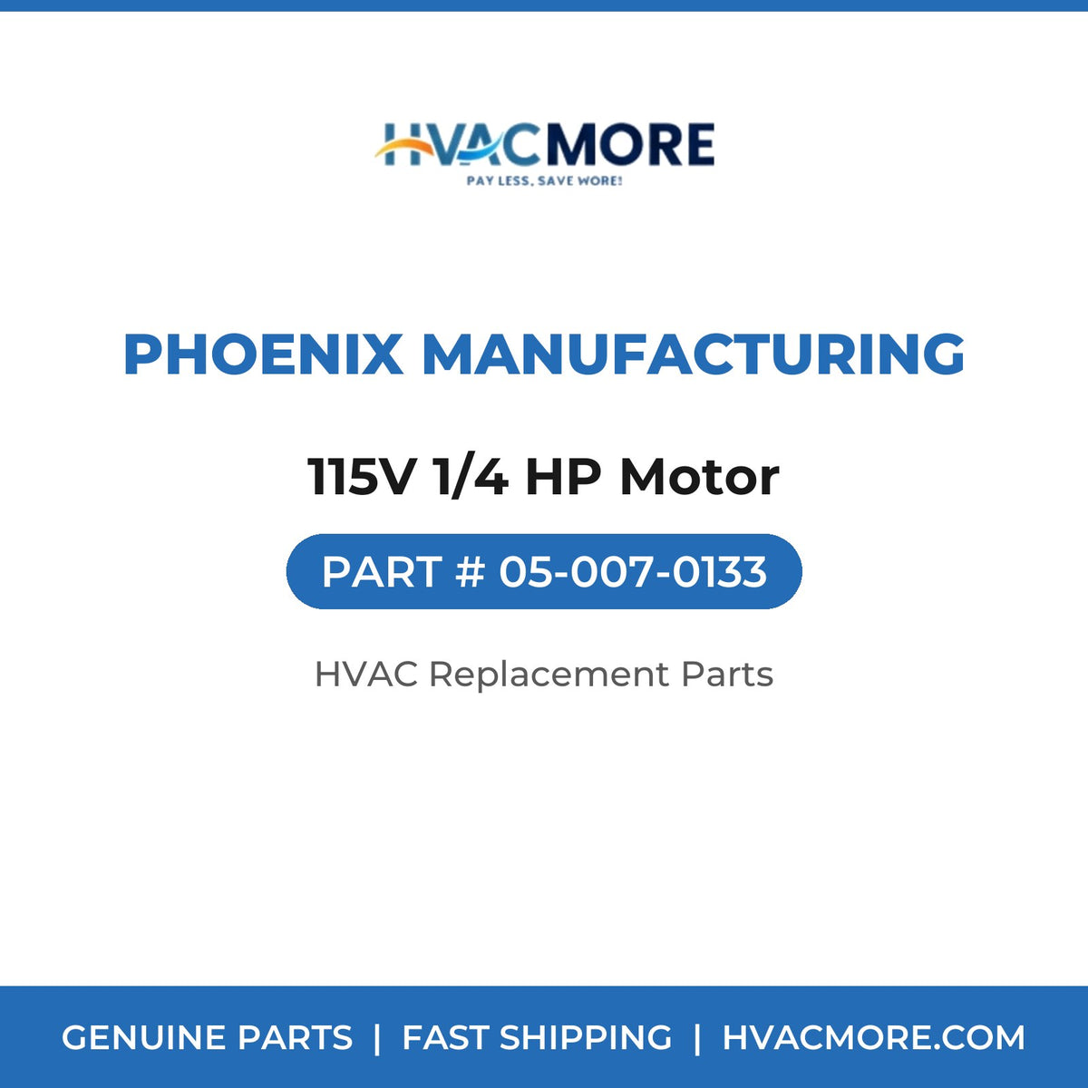 Phoenix Manufacturing 115V 1/4 HP Motor 05-007-0133