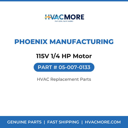 Phoenix Manufacturing 115V 1/4 HP Motor 05-007-0133