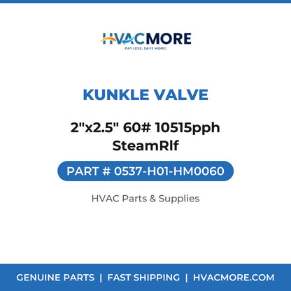 Kunkle Valve 2"x2.5" 60# 10515pph SteamRlf 0537-H01-HM0060