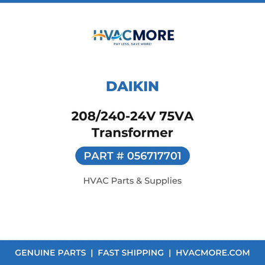 Daikin 208/240-24V 75VA Transformer 056717701