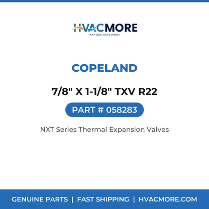 Copeland 7/8" X 1-1/8" TXV R22 058283