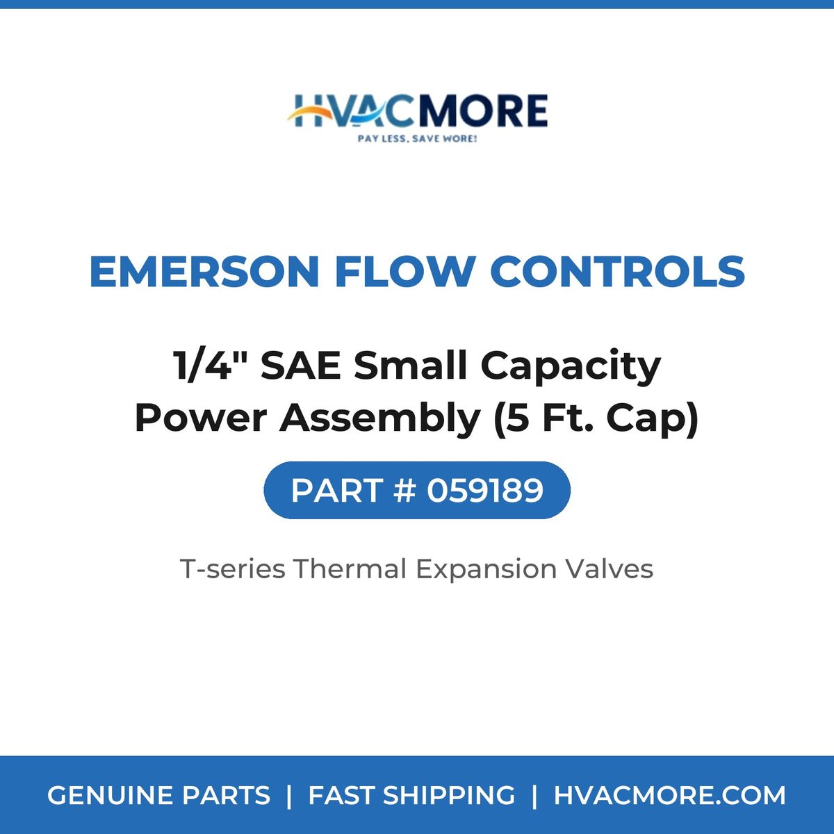 Emerson Flow Controls 1/4" SAE Small Capacity Power Assembly (5 Ft. Cap) 059189