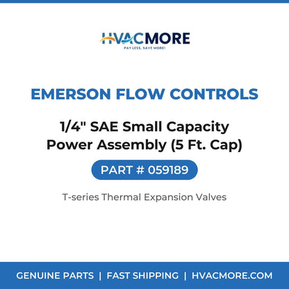 Emerson Flow Controls 1/4" SAE Small Capacity Power Assembly (5 Ft. Cap) 059189