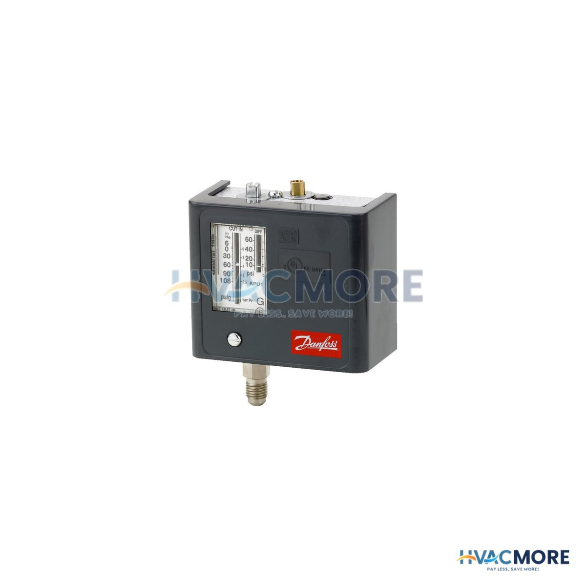 Danfoss KPU Low Pressure Control SPST Auto Reset W/ 1/4" Male Flare 060-5237