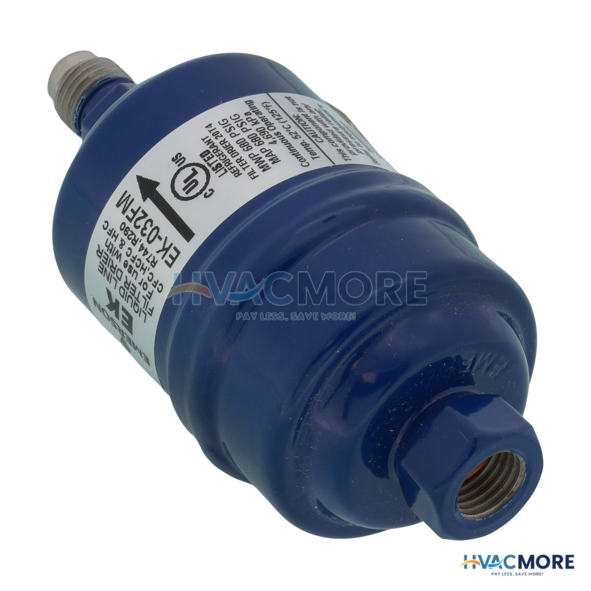 Emerson Flow Controls 1/4" SAE EK032FM-SERIES Liquid Line Filter Drier (3 Cubic Inches) 060011