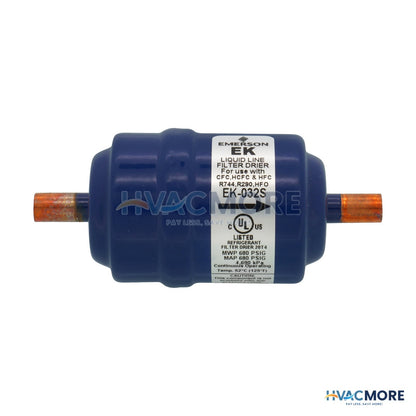 Emerson Flow Controls 1/4" ODF EK032S-SERIES Liquid Line Filter Drier (3 Cubic Inches) 060012