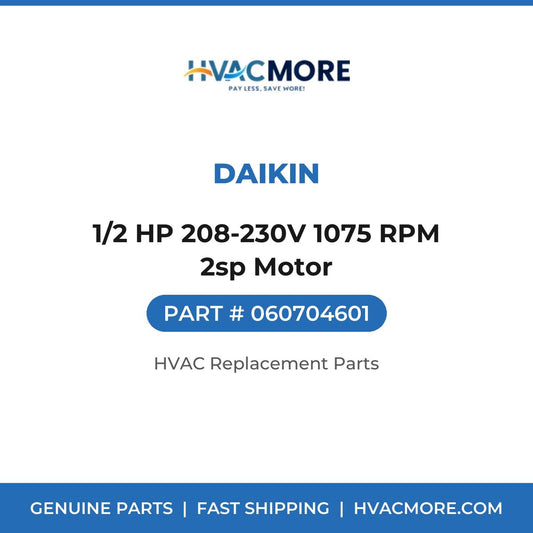Daikin 1/2 HP 208-230V 1075 RPM 2sp Motor 060704601