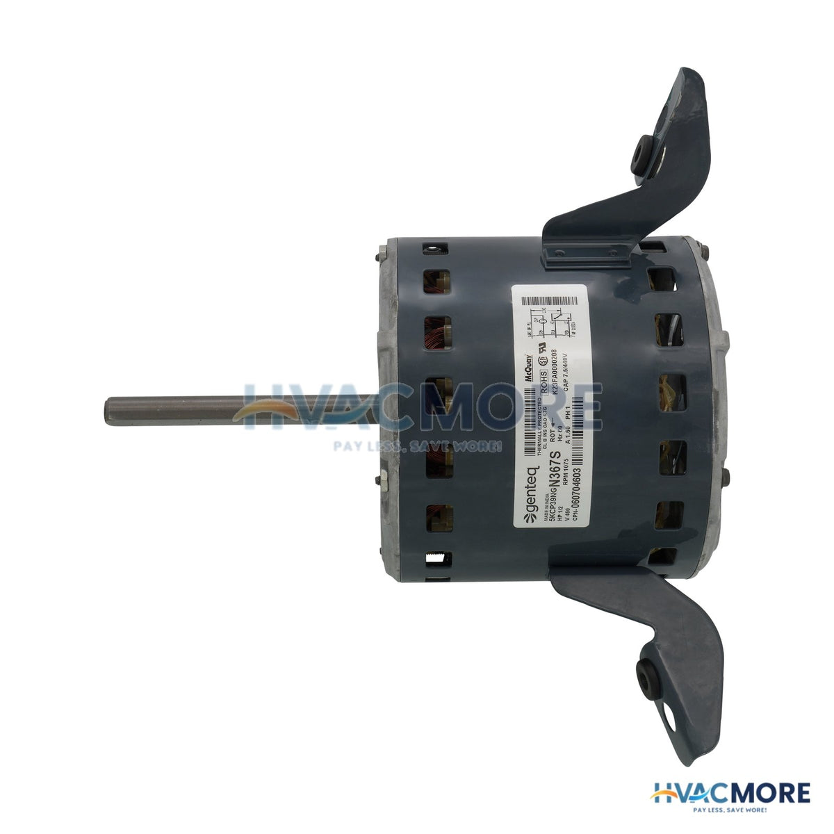 Daikin 1/2 HP 460V 1 Phase 1075 RPM Motor 060704603