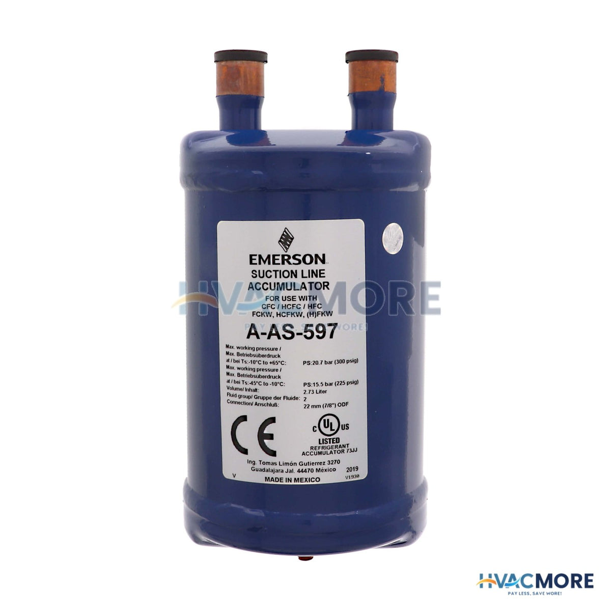 Emerson Flow Controls 7/8" SERIES-A-AS-5-97 Suction Accumulator 060818