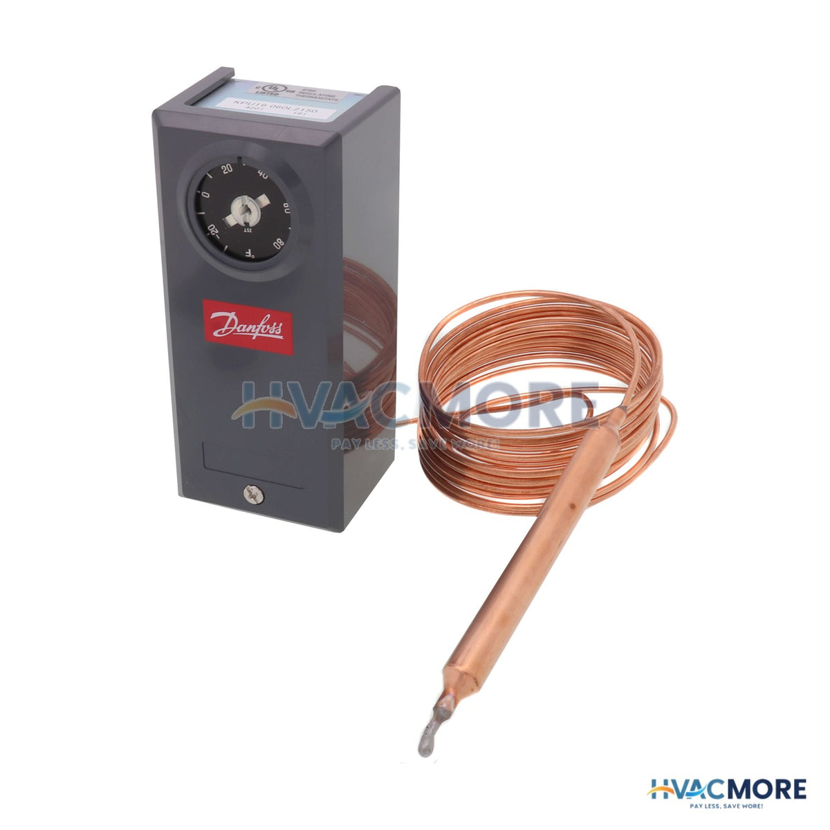 Danfoss KPU 19 Danfoss Temp. Switch, Remote Bulb, 120" Cap Tube 060L2150