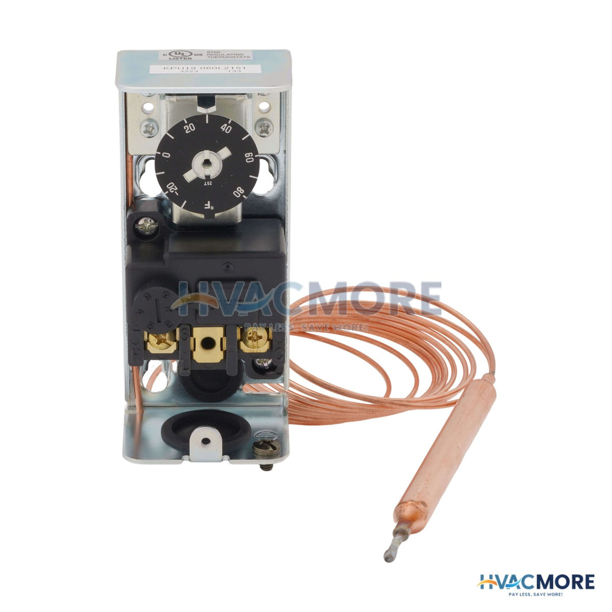Danfoss KPU 19 Danfoss Temp. Switch, Remote Bulb, 80" Cap Tube 060L2151