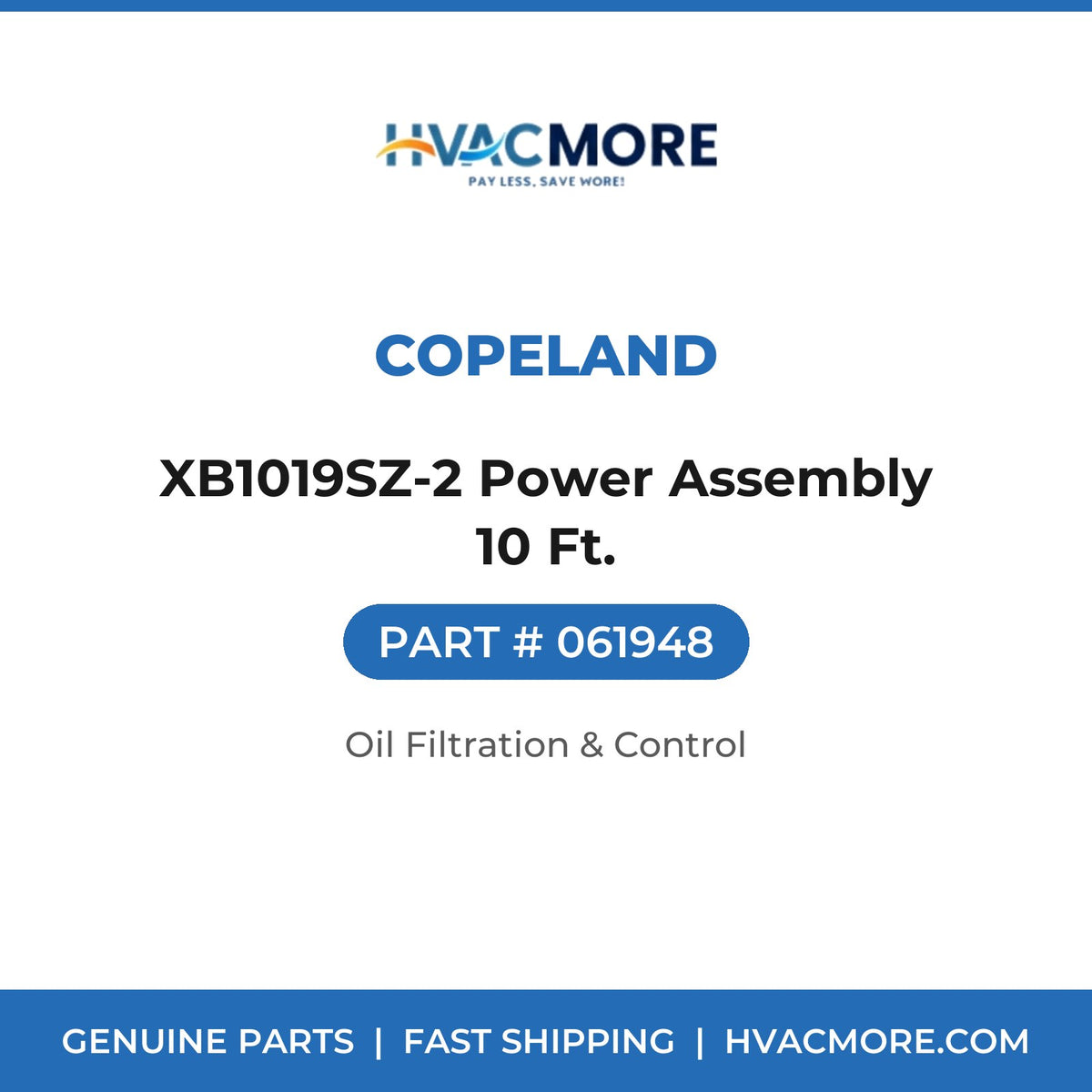 Copeland XB1019SZ-2 Power Assembly 10 Ft. 061948