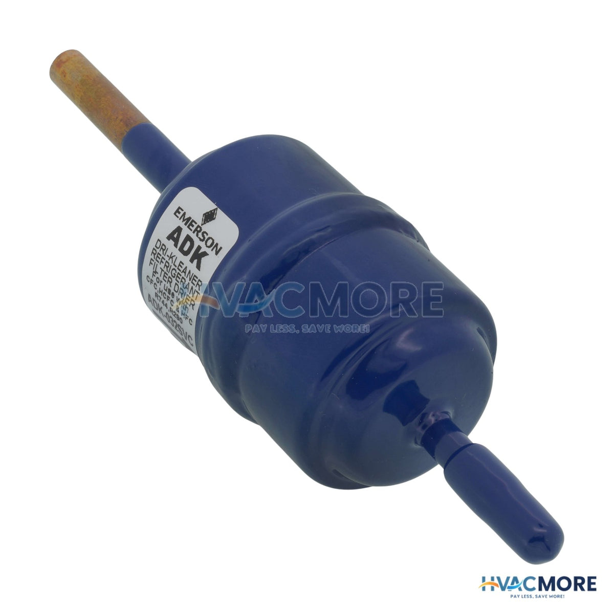 Emerson Flow Controls 1/4" ODF x CAP ADK-Series Liquid Line Cap Tube Drier (3 Cubic Inches) 063909