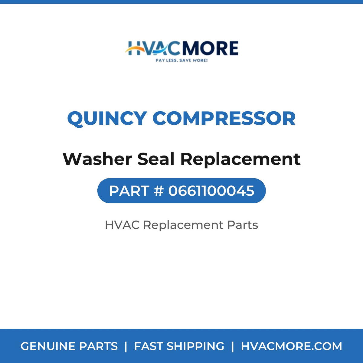 Quincy Compressor Washer Seal Replacement 0661100045