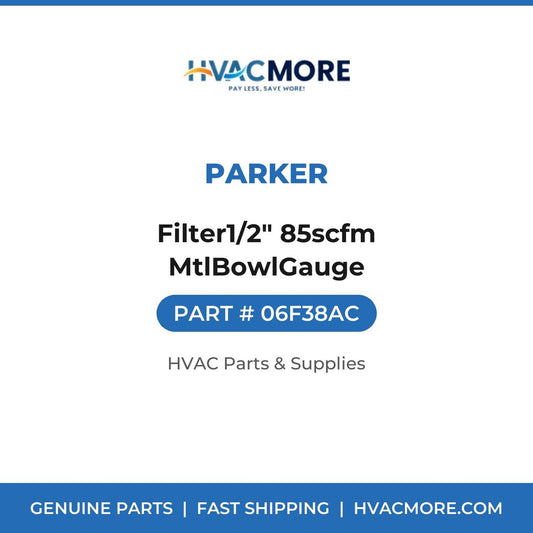 Parker Filter1/2" 85scfm MtlBowlGauge 06F38AC