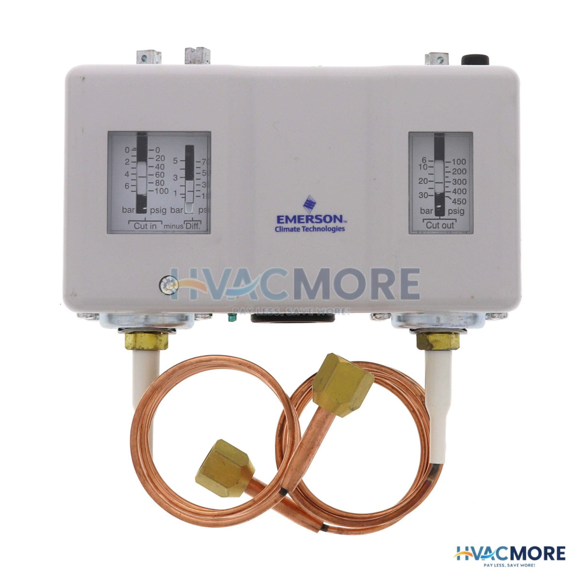 Emerson Flow Controls 7/16" - 20 UNF PS2-Y7K Adjustable Dual Pressostat W/ Auto Reset 099009