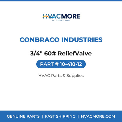 Conbraco Industries 3/4" 60# ReliefValve 10-418-12