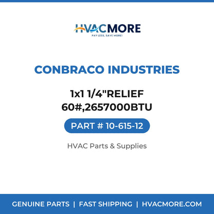 Conbraco Industries 1x1 1/4"RELIEF 60#,2657000BTU 10-615-12
