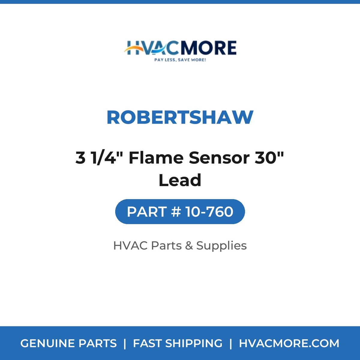 Robertshaw 3 1/4" Flame Sensor 30" Lead 10-760