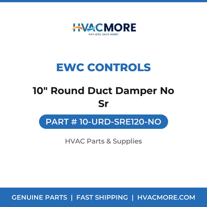 EWC Controls 10" Round Duct Damper No Sr 10-URD-SRE120-NO