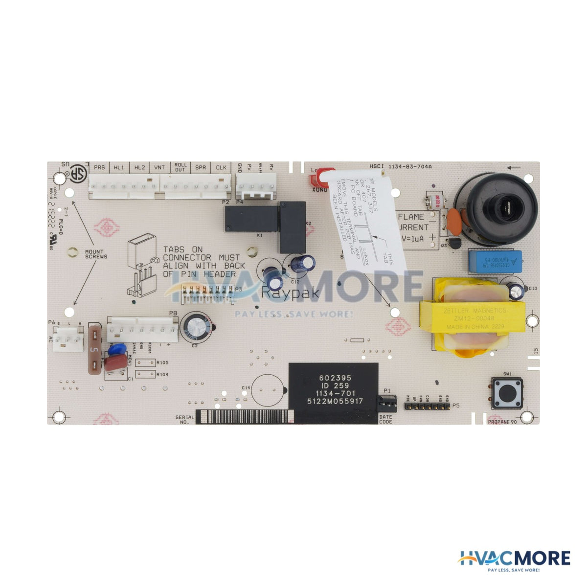 Raypak Control Board 100-10000345