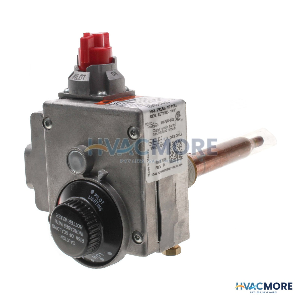 AO Smith Gas Control Valve/Thermostat W/ Lead Wires, L.P. (HSI Control Valves) 100111372