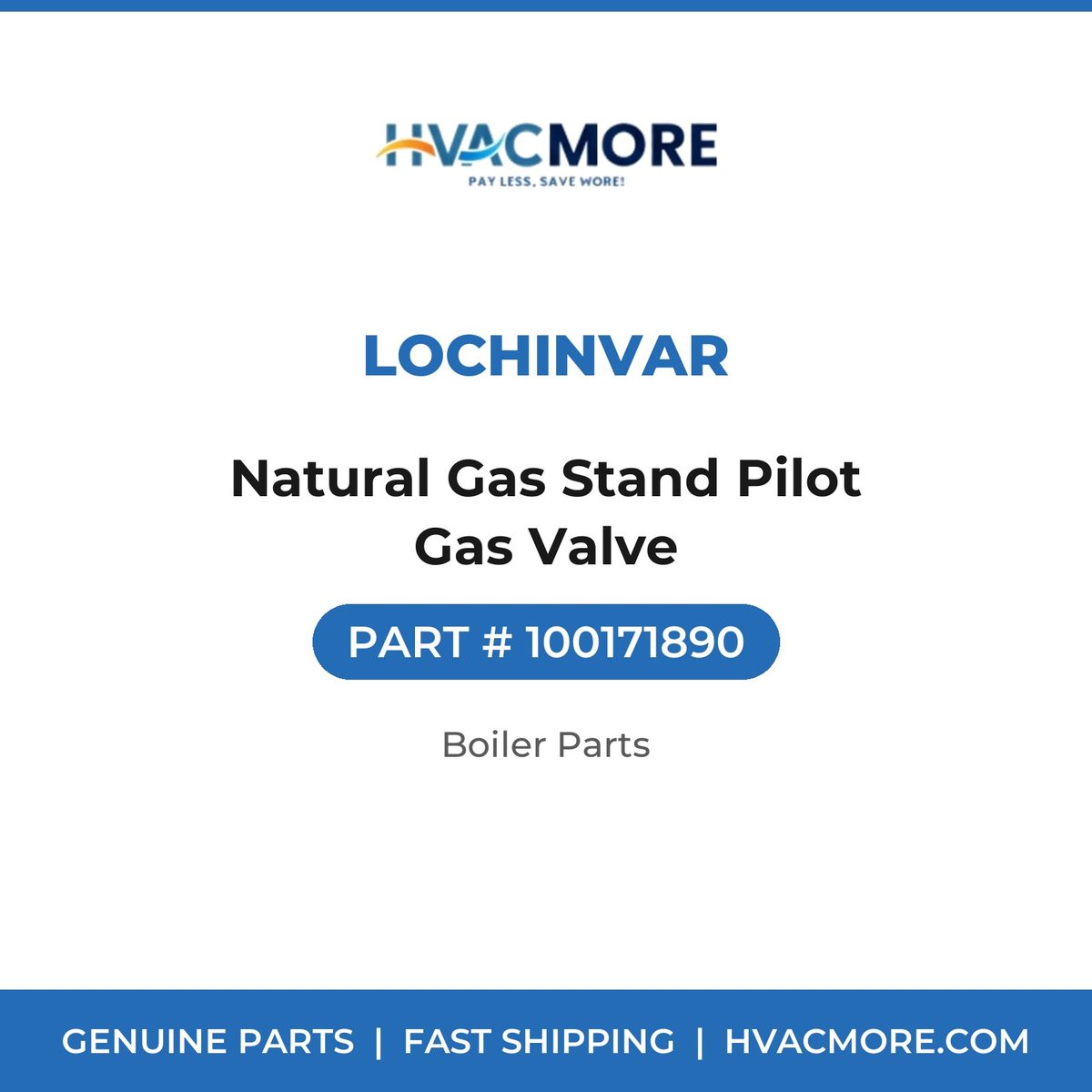 Lochinvar Natural Gas Stand Pilot Gas Valve 100171890