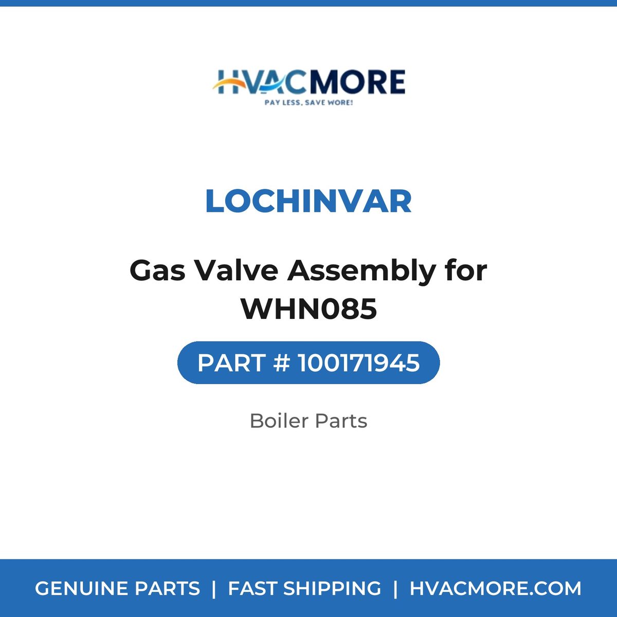 Lochinvar Gas Valve Assembly for WHN085 100171945