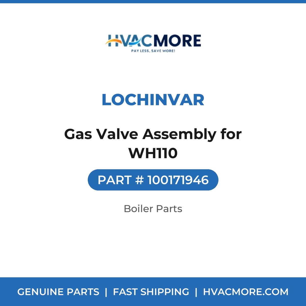 Lochinvar Gas Valve Assembly for WH110 100171946