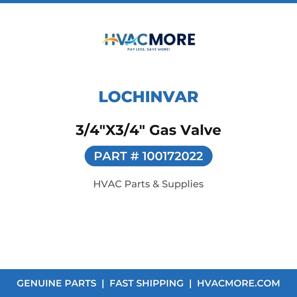 Lochinvar 3/4"X3/4" Gas Valve 100172022