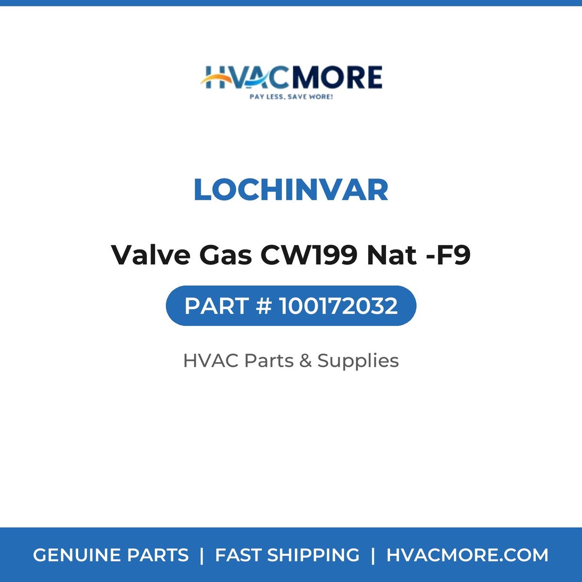 Lochinvar Valve Gas CW199 Nat -F9 100172032