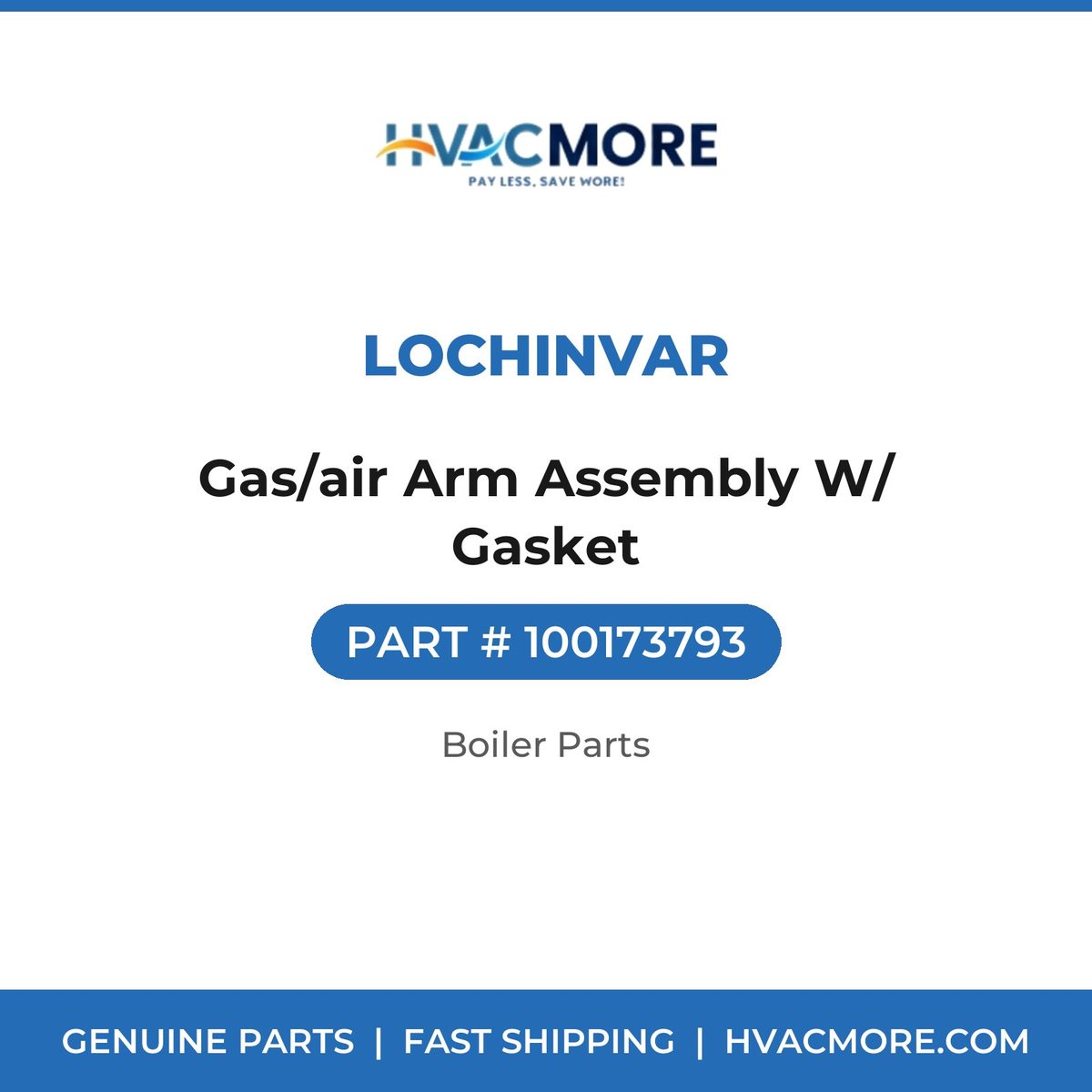 Lochinvar Gas/air Arm Assembly W/ Gasket 100173793