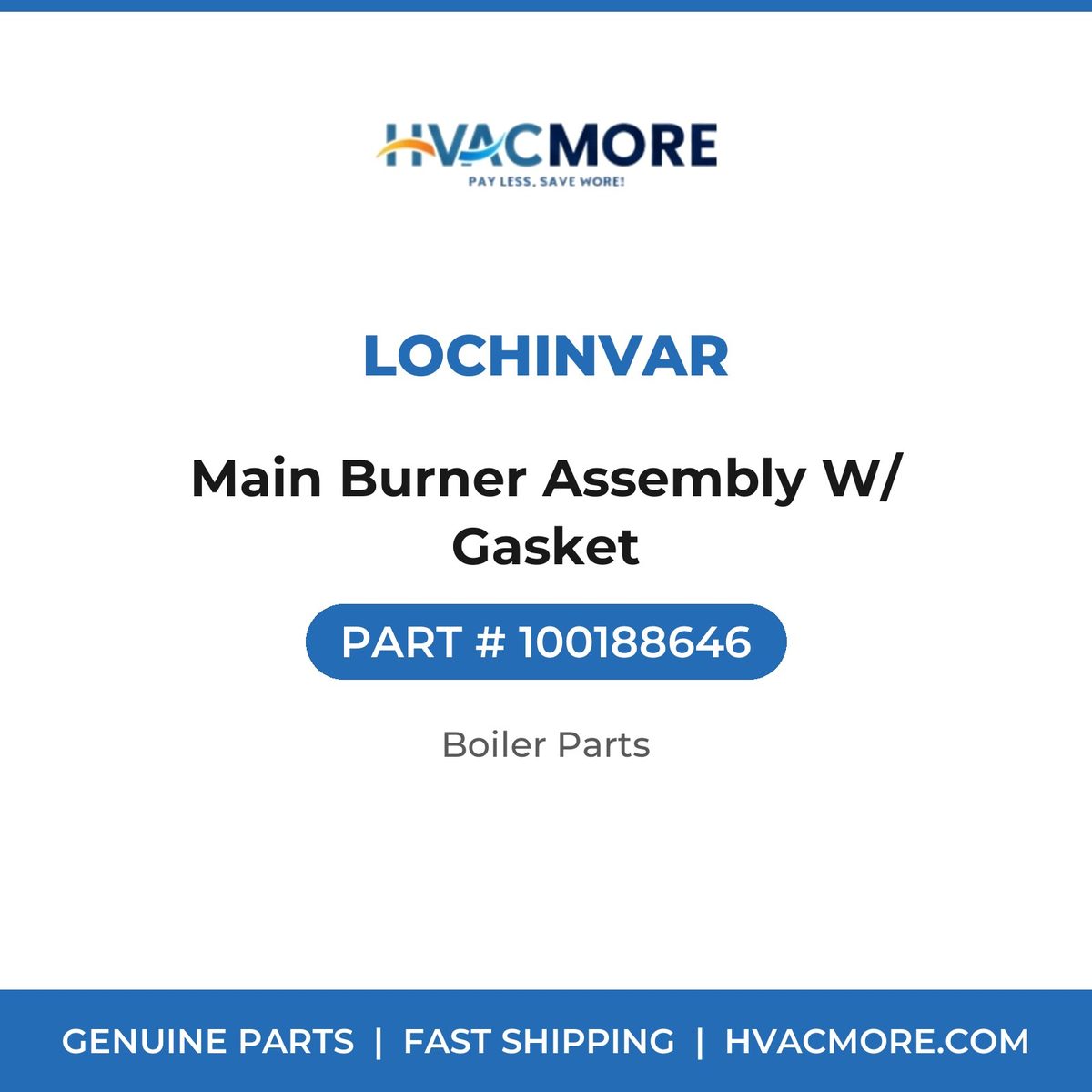 Lochinvar Main Burner Assembly W/ Gasket 100188646