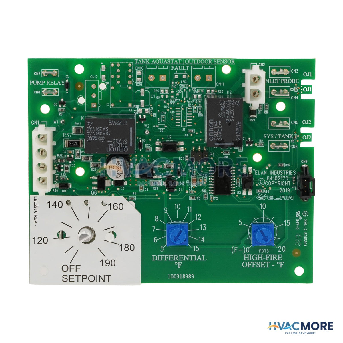Lochinvar Temperature Board 100208555