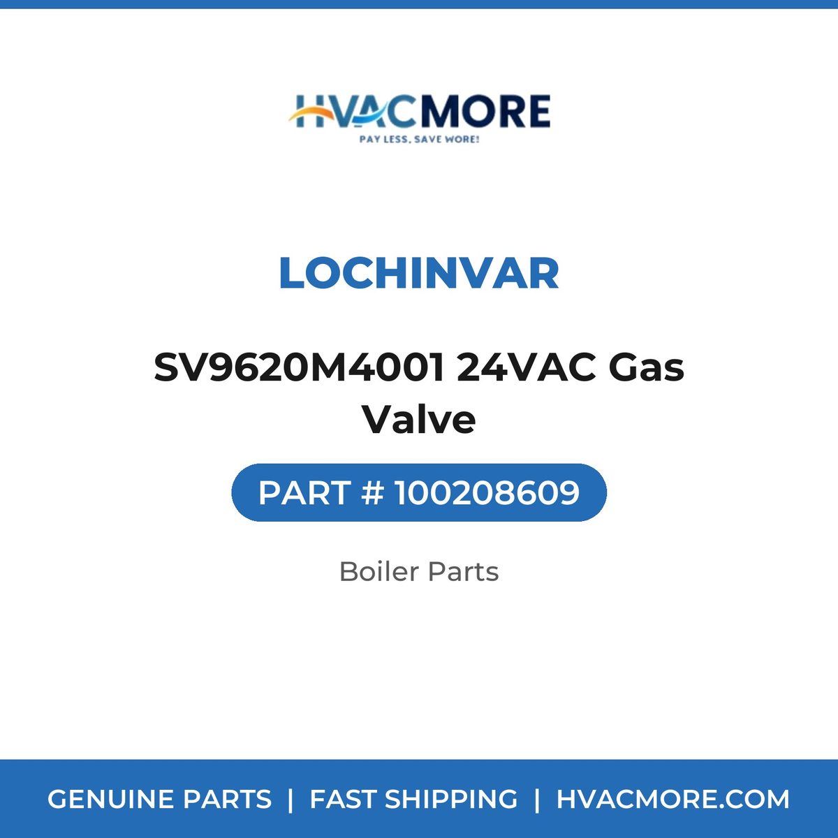 Lochinvar SV9620M4001 24VAC Gas Valve 100208609
