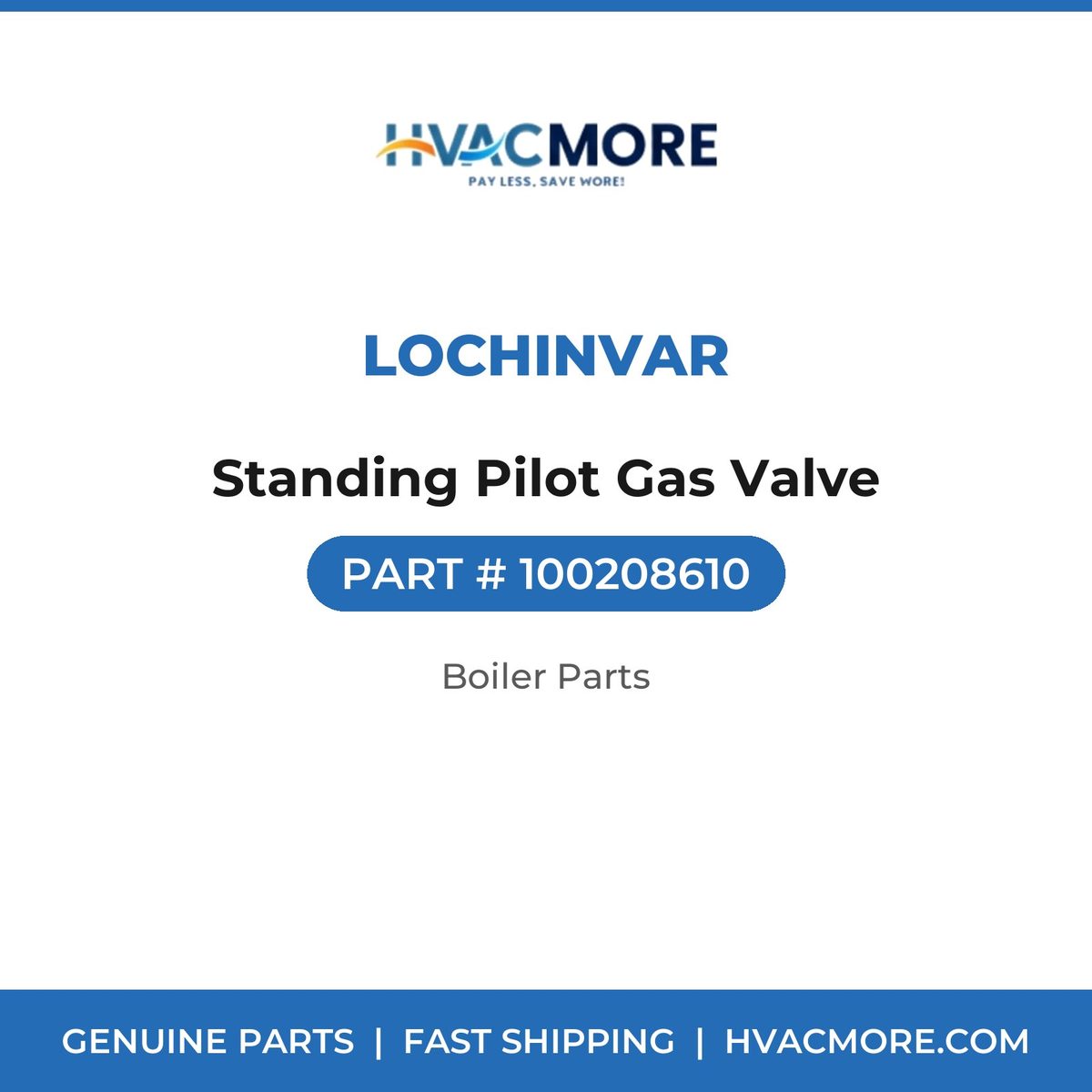 Lochinvar Standing Pilot Gas Valve 100208610