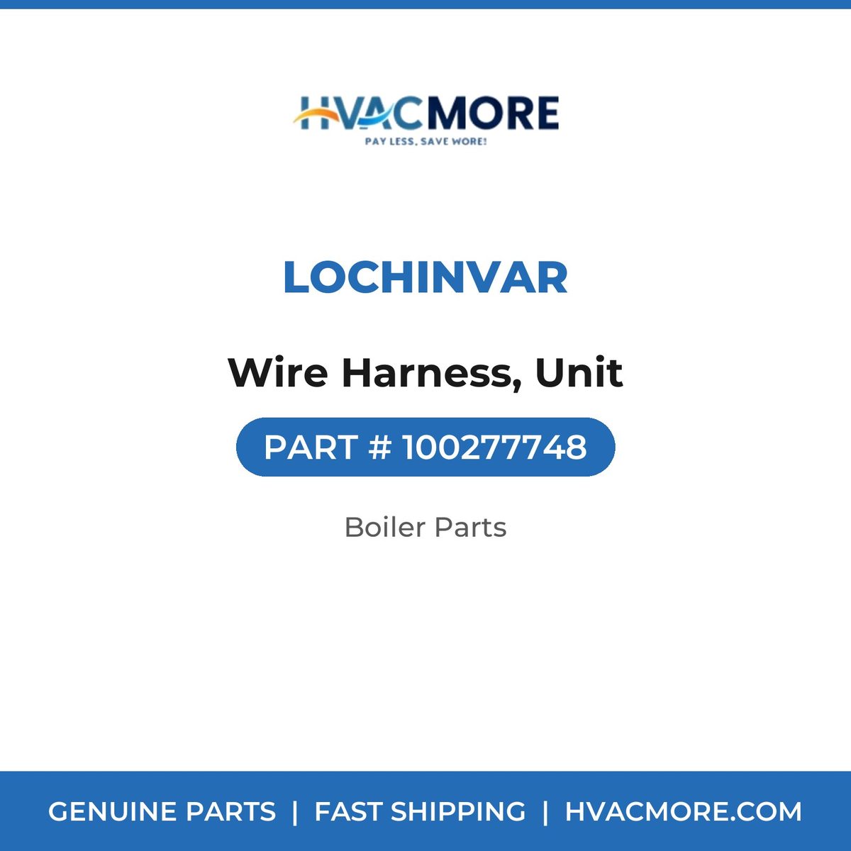 Lochinvar Wire Harness, Unit 100277748